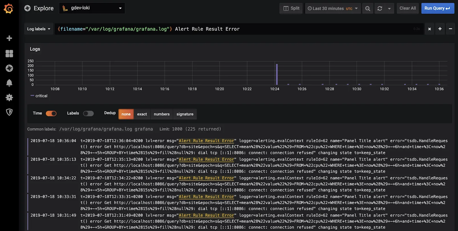 Log Monitoring in Loki by Grafana