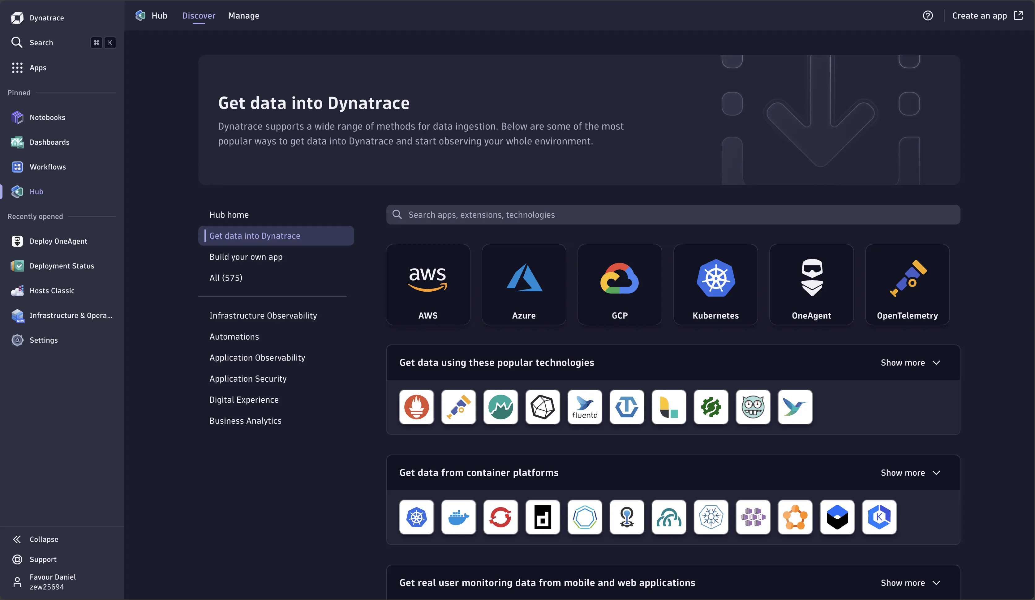 Data integration in Dynatrace